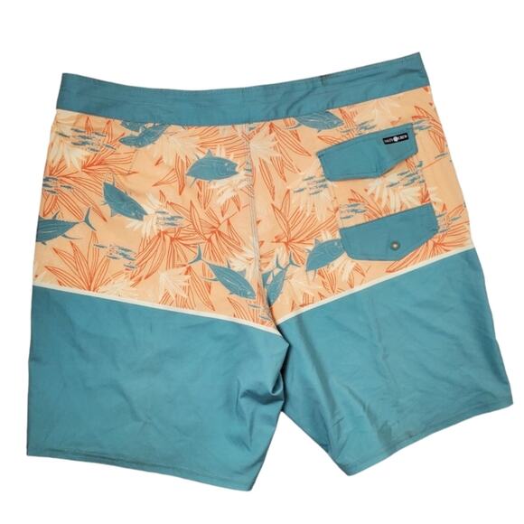 Salty Crew Men's Dark Aqua Tandem Board Shorts Size 38 - Picture 4 of 11